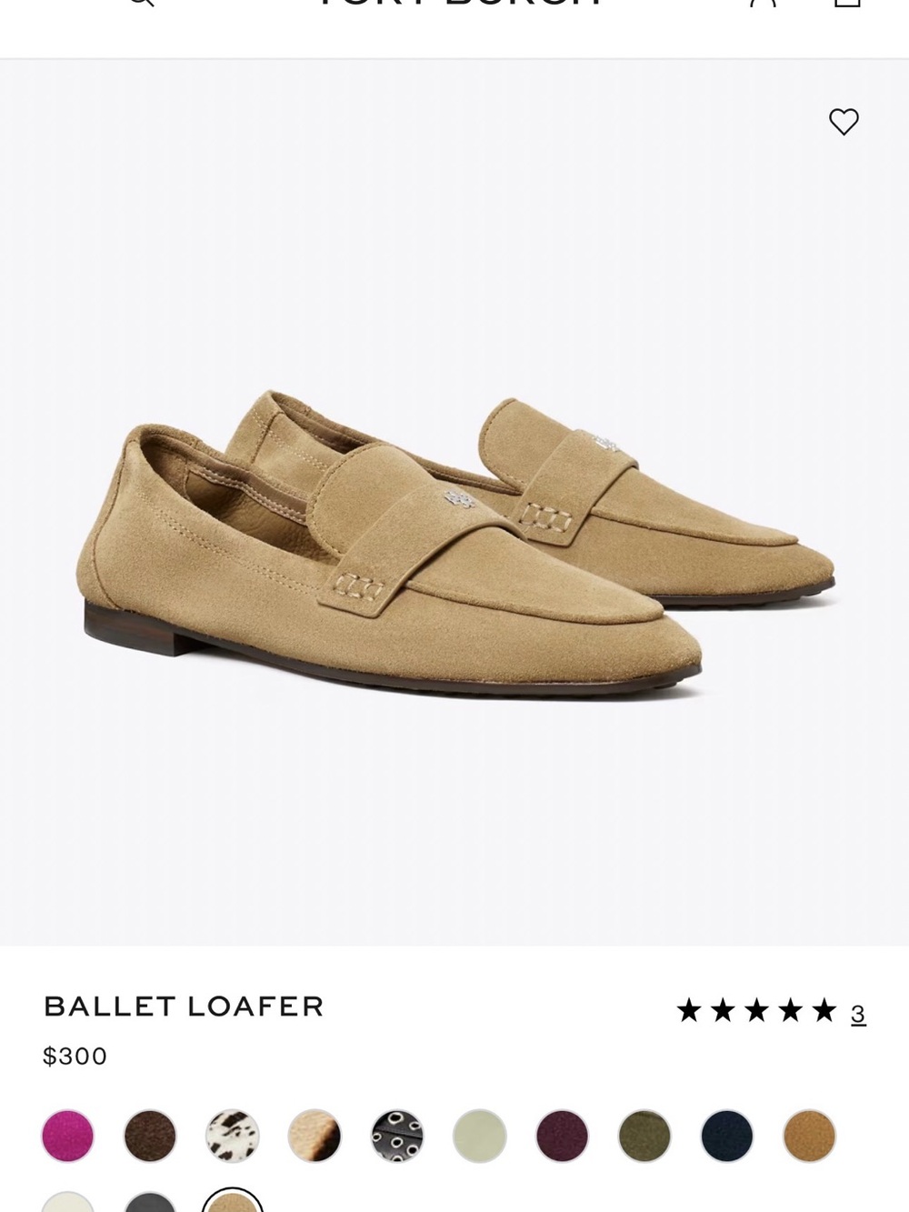 Tory Burch Suede Ballet Loafer - Picture 8 of 8